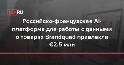 Российско-французская AI-платформа для работы с данными о товарах Brandquad привлекла €2,5 млн