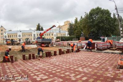 Ремонт на улице Октябрьской Революции в Смоленске подходит к концу