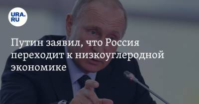 Путин заявил, что Россия переходит к низкоуглеродной экономике