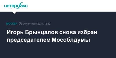 Игорь Брынцалов снова избран председателем Мособлдумы