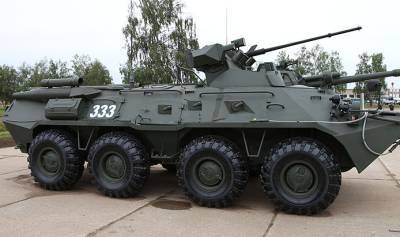 Первая партия российских бронетранспортеров БТР-82А прибыла в Беларусь