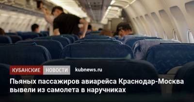 Пьяных пассажиров авиарейса Краснодар-Москва вывели из самолета в наручниках