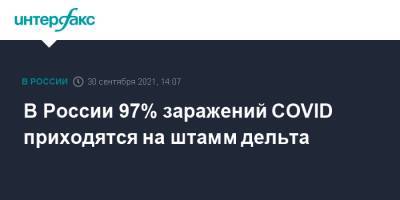 В России 97% заражений COVID приходятся на штамм дельта