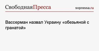 Вассерман назвал Украину «обезьяной с гранатой»