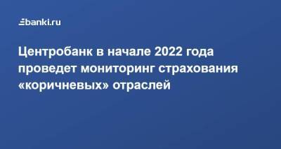 Центробанк в начале 2022 года проведет мониторинг страхования «коричневых» отраслей