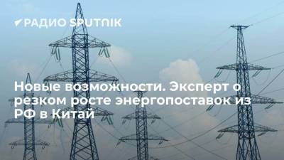 Новые возможности. Эксперт о резком росте энергопоставок из РФ в Китай