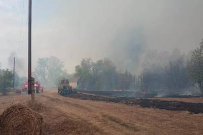 В Оренбургской области потушили два крупных пожара