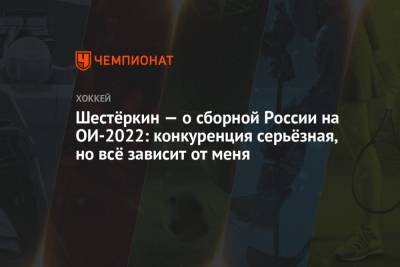 Шестёркин — о сборной России на ОИ-2022: конкуренция серьёзная, но всё зависит от меня