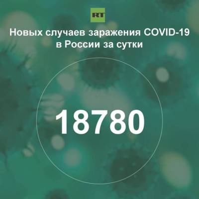 За сутки в России выявили 18 780 случаев инфицирования коронавирусом
