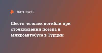 Шесть человек погибли при столкновении поезда и микроавтобуса в Турции