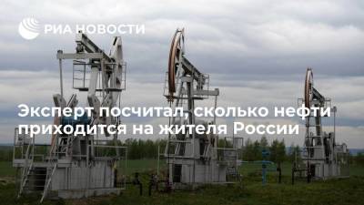 Эксперт Колобанов: в 2020 году на жителя России пришлось около 840 килограммов нефти