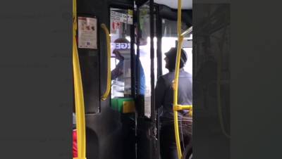 Водители автобусов подрались у "Звёздной" на глазах у пассажиров