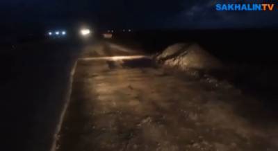 Ремонт дороги оставил сахалинских автомобилистов без шин и дисков