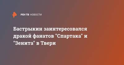 Бастрыкин заинтересовался дракой фанатов "Спартака" и "Зенита" в Твери