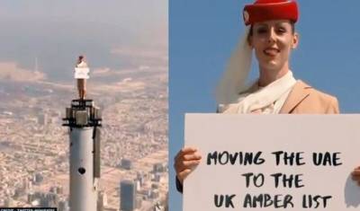 Британка снялась в авиарекламе на вершине высочайшего в мире небоскреба