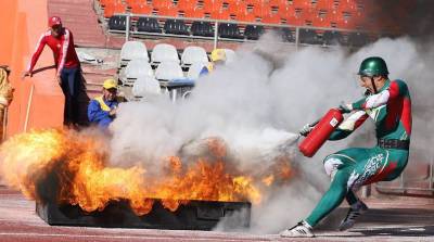 На чемпионате мира по пожарно-спасательному спорту белорусская команда завоевала золото и два серебра