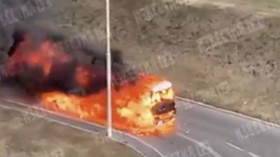 Два автобуса загорелись в разных районах Уфы