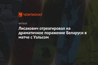 Лисакович отреагировал на драматичное поражение Беларуси в матче с Уэльсом