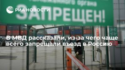МВД: иностранцам чаще всего запрещали въезд в Россию за многократные "административки"