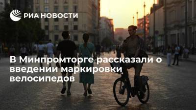 Минпромторг: маркировка велосипедов в России будет вводиться поэтапно в 2022 году