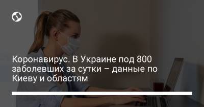 Коронавирус. В Украине под 800 заболевших за сутки – данные по Киеву и областям
