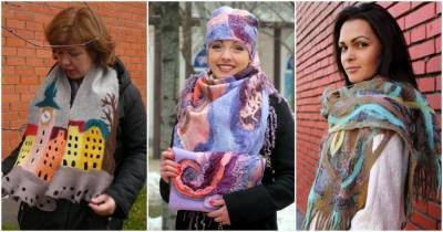 Валяные шарфы — стильные и изысканные аксессуары для этой осени
