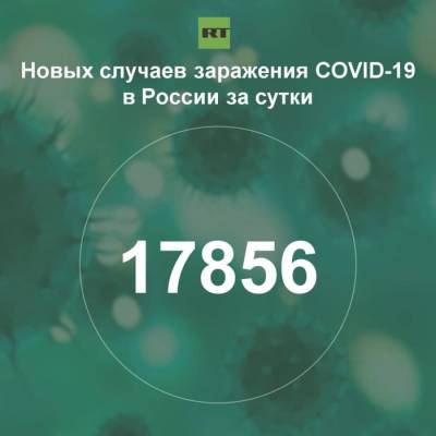 За сутки в России выявили 17 856 случаев инфицирования коронавирусом
