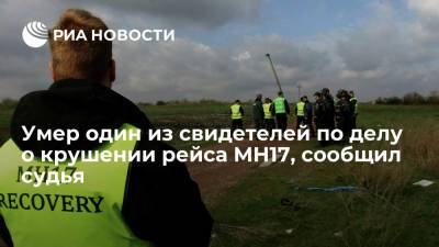 Анастасий Иванов - Хендрик Стинхейс - Судья Стинхейс: умер один из свидетелей по делу о крушении рейса MH17 - ria.ru - Россия - Украина - Бельгия - Голландия - Малайзия - Амстердам