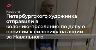 Петербургского художника отправили в колонию-поселение по делу о насилии к силовику на акции за Навального