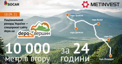 10000 метров вверх: Украинские журналисты установят в Карпатах новый национальный рекорд