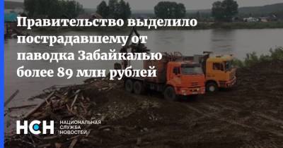 Правительство выделило пострадавшему от паводка Забайкалью более 89 млн рублей