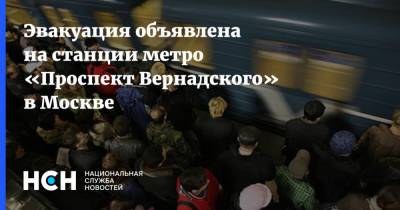 Эвакуация объявлена на станции метро «Проспект Вернадского» в Москве