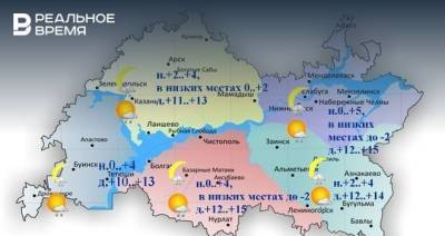 Сегодня в Татарстане ожидается до +15 градусов и западный ветер