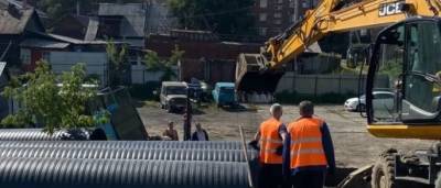 В Иркутске на улице Загоскина сделали ливневую канализацию