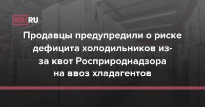 Продавцы предупредили о риске дефицита холодильников из-за квот Росприроднадзора на ввоз хладагентов