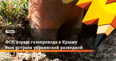 ФСБ: взрыв газопровода вКрыму был устроен украинской разведкой