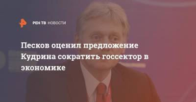 Песков оценил предложение Кудрина сократить госсектор в экономике