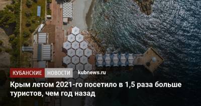 Крым летом 2021-го посетило в 1,5 раза больше туристов, чем год назад