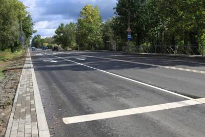 Участок Крестовского шоссе отремонтировали в Пскове