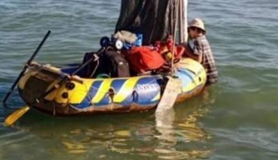 Харьковчан унесло в открытое море на надувной лодке: фото с места инцидента