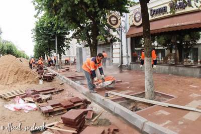 Ремонт улицы Ленина в Смоленске в самом разгаре