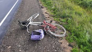 ДТП со сбитой велосипедисткой в Вологодской области попало на видео