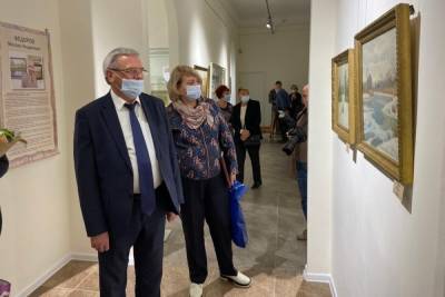 Евгений Люлин принял участие в открытии выставки старейшего художника Дзержинска Михаила Федорова