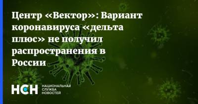 Центр «Вектор»: Вариант коронавируса «дельта плюс» не получил распространения в России