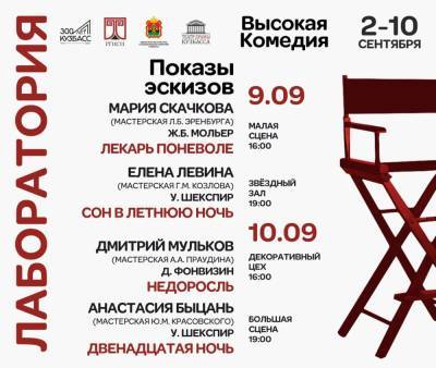 В Театре драмы Кузбасса проходит режиссерская лаборатория "Высокая комедия"