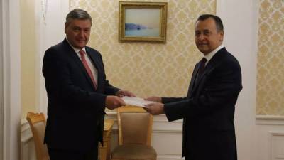 Новый посол Таджикистана в РФ вручил верительные грамоты заместителю главы МИДа