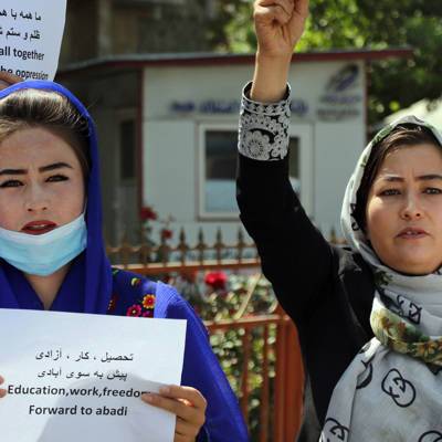 Жительницы Кабула снова вышли на акцию протеста