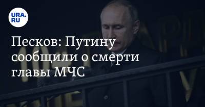 Песков: Путину сообщили о смерти главы МЧС