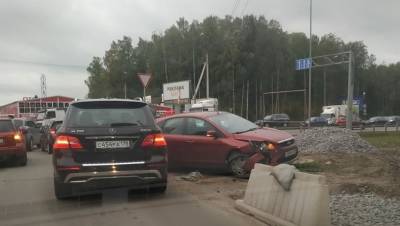 Авария стала причиной трёхкилометровой пробки на Колтушском шоссе