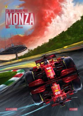 В Ferrari представили постер, посвящённый гонке в Монце